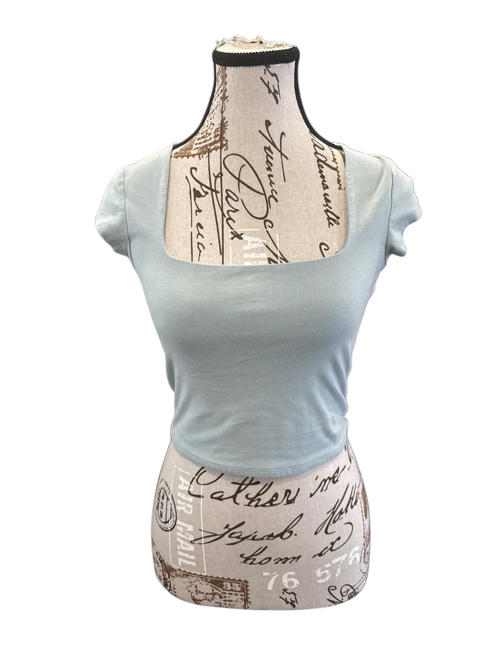 Garage sea green Square Neck Crop Top - Women